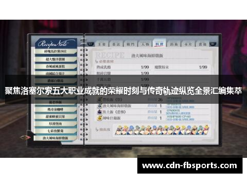 聚焦洛塞尔索五大职业成就的荣耀时刻与传奇轨迹纵览全景汇编集萃